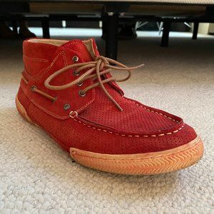 Rogue 'Trouble Maker' Washed Suede Chukka Boots - Red